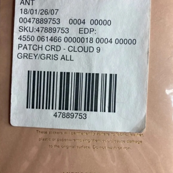 Anthropologie On Cloud Nine sticker and card patch applique silver bead sequin - Picture 4 of 7